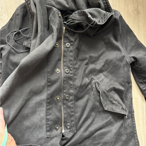 Hudson Jeans Black Trench Coat - Picture 2 of 4